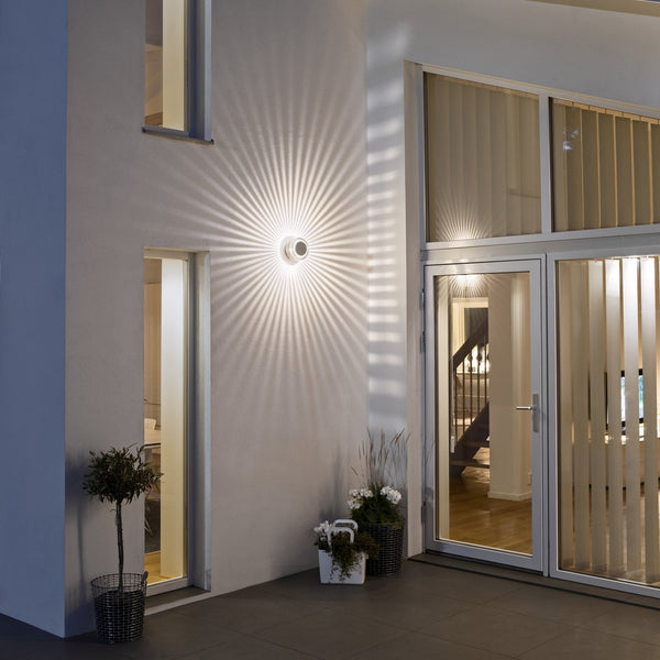 Monza Burst IP54 Outdoor 5W LED Wall Light in Anodised Aluminium