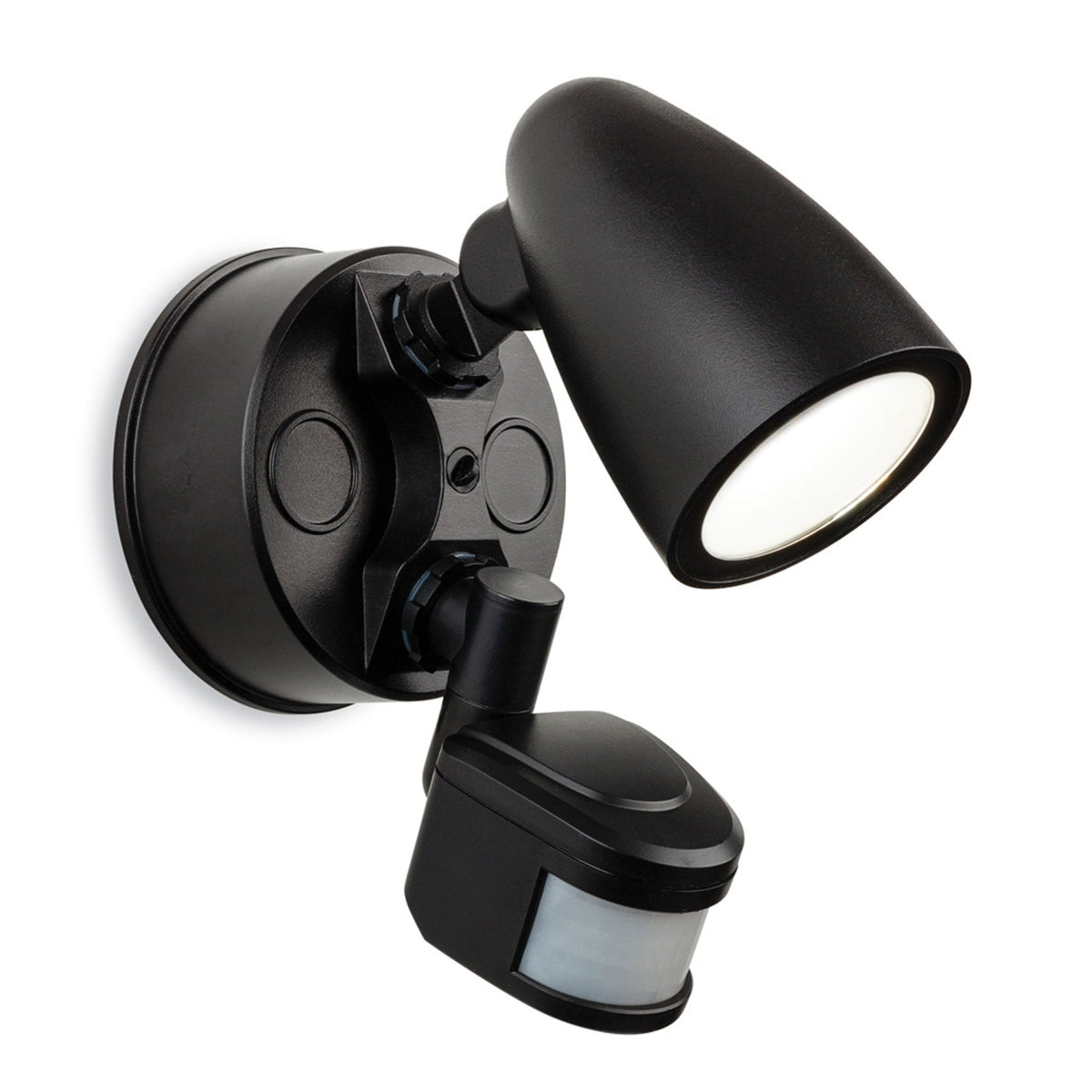 Single Security IP54 LED PIR Wall Light in Black