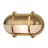 Nautic Solid Brass IP64 Oval Bulkhead Wall Light in Brass
