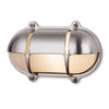 Nautic Solid Brass IP64 Oval Bulkhead Wall Light in Nickel