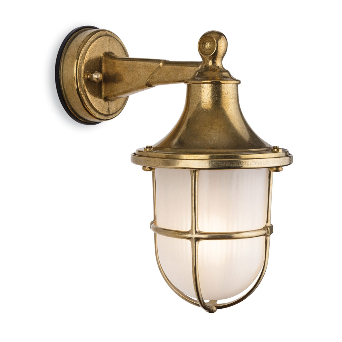 Nautic Solid Brass IP64 Wall Light in Brass