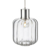 Eton Pendant Light in Aluminium with Clear Glass