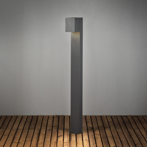 Cremona Sleek IP54 Adjustable Beam 8w LED Post light in Dark Grey