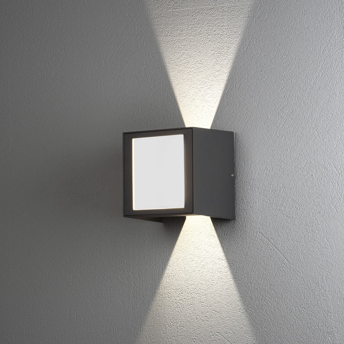 Cremona Glow IP54 Twin Adjustable Beam 9w LED Wall Light in Anthracite