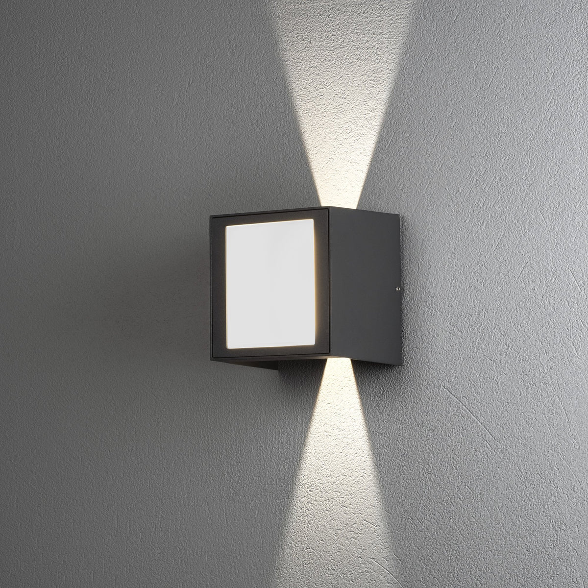 Cremona Glow IP54 Twin Adjustable Beam 9w LED Wall Light in Anthracite