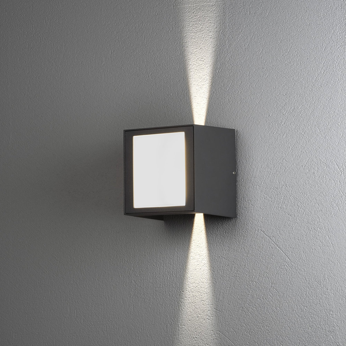 Cremona Glow IP54 Twin Adjustable Beam 9w LED Wall Light in Anthracite