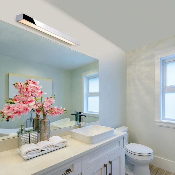 Zulu 600mm IP44 LED Wall Light in Chrome