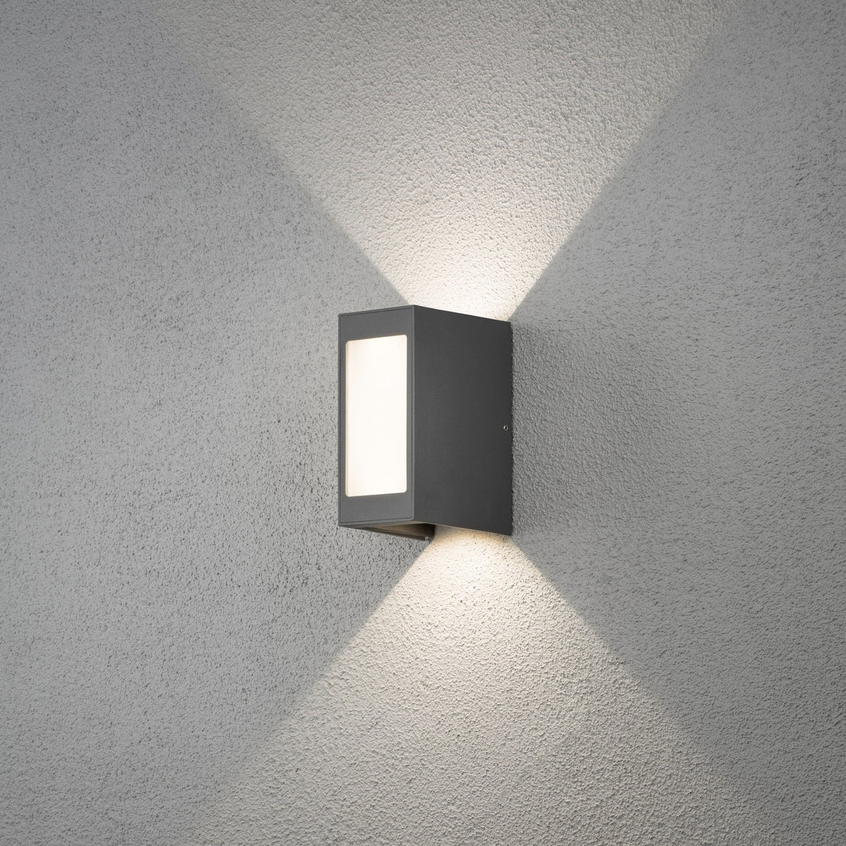 Cremona Glow Slim IP54 Twin Adjustable Beam 9w LED Wall Light in Anthracite