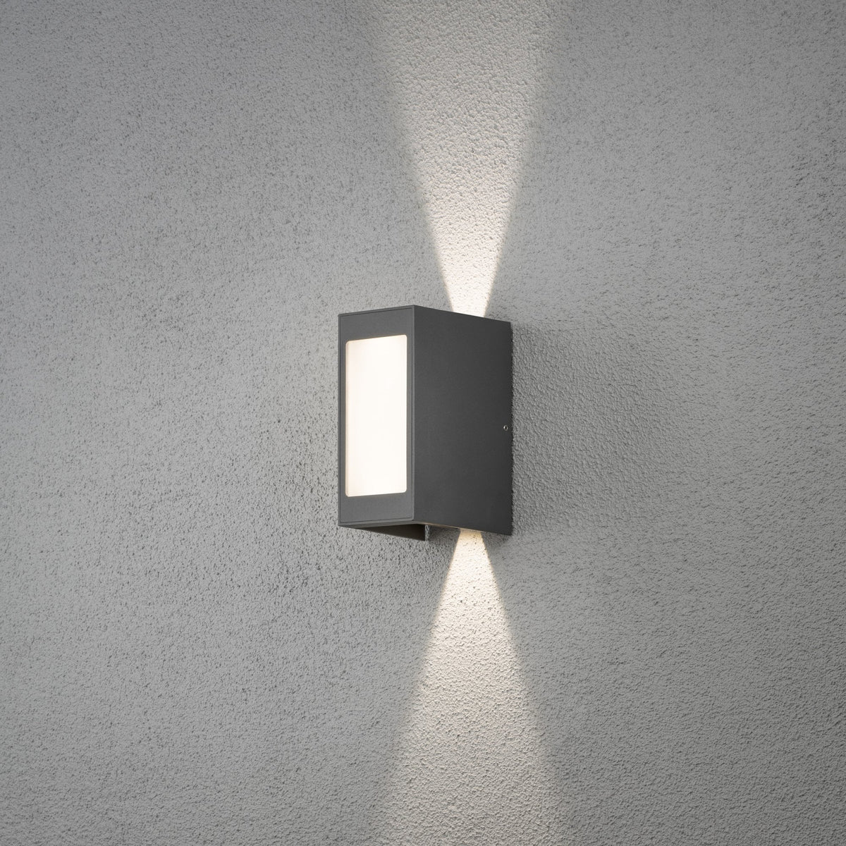 Cremona Glow Slim IP54 Twin Adjustable Beam 9w LED Wall Light in Anthracite