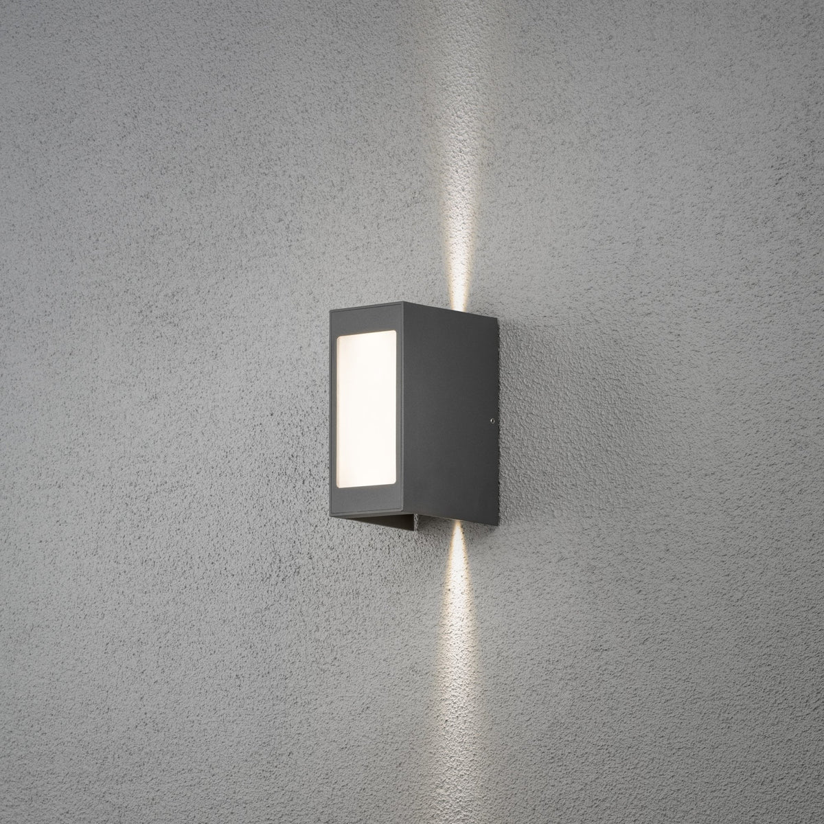Cremona Glow Slim IP54 Twin Adjustable Beam 9w LED Wall Light in Anthracite