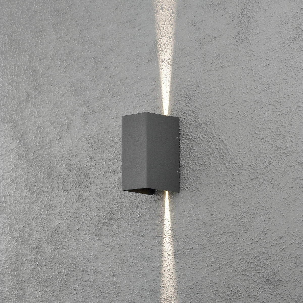 Cremona Edge IP54 Twin Adjustable Beam 9w LED Wall Light in Anthracite