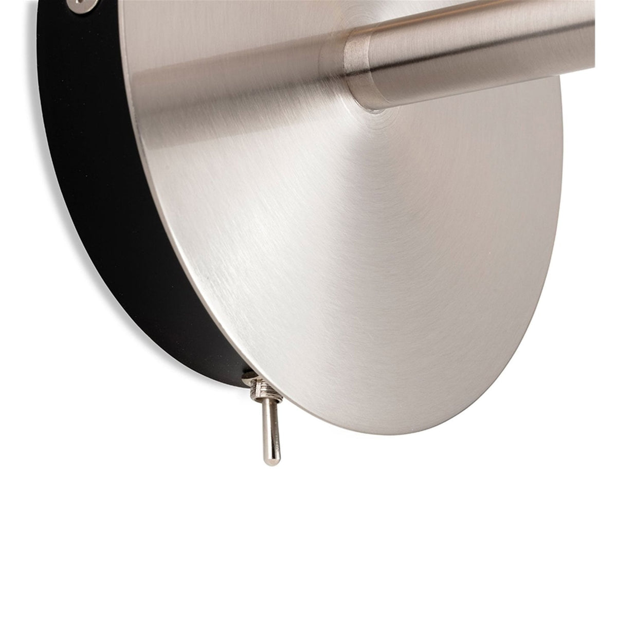 Seymour Switched Wall Light in Brushed Steel with Cream Shade