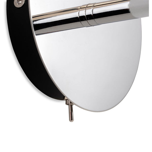 Seymour Switched Wall Light in Chrome with Cream Shade