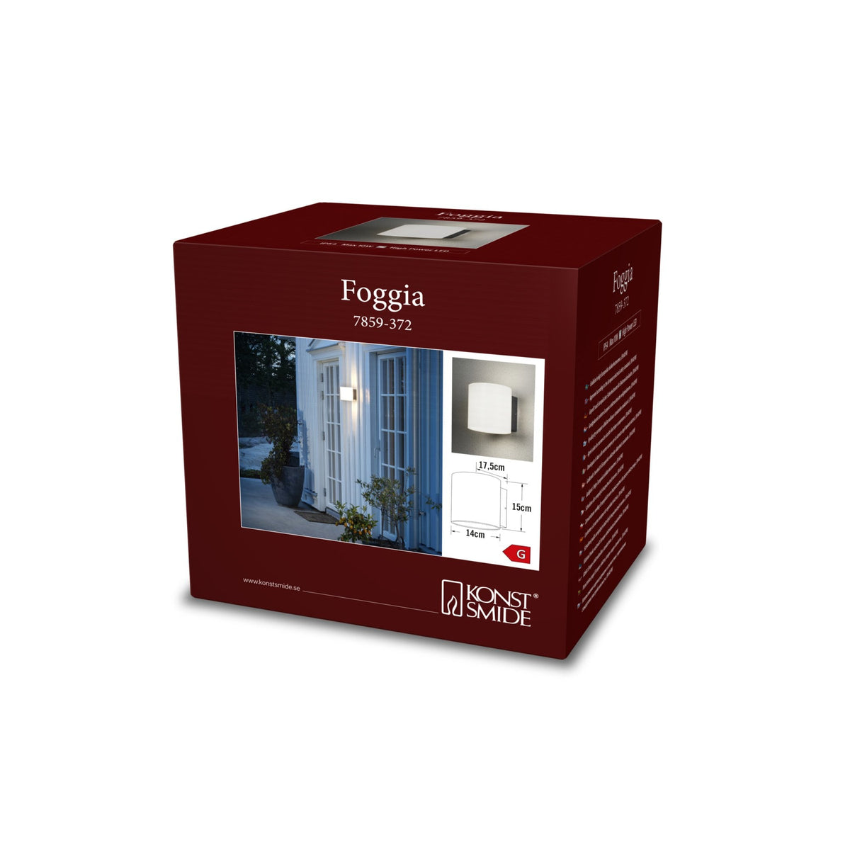 Foggia IP54 Outdoor 10w LED Wall Light in Anthracite