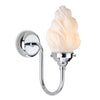 Flame IP44 Bathroom Wall Light in Chrome with Opal White Glass