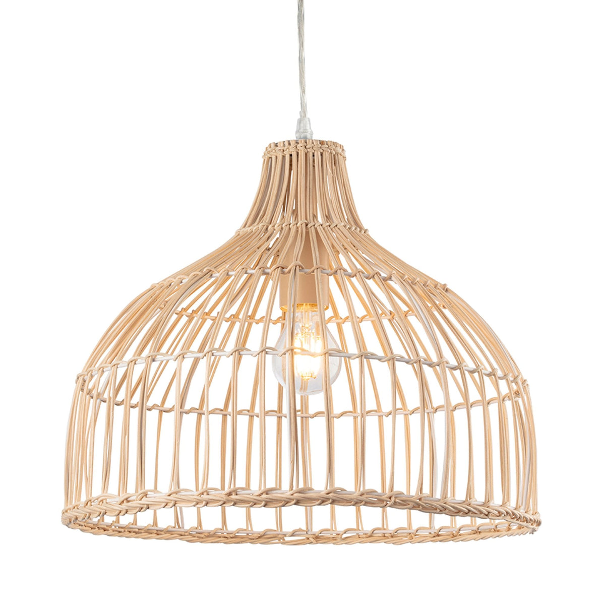 Natural Rattan Rustic Pendant Light