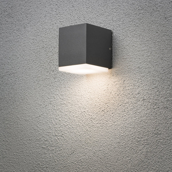 Monza Box IP54 Outdoor 6w LED Wall Light in Anthracite