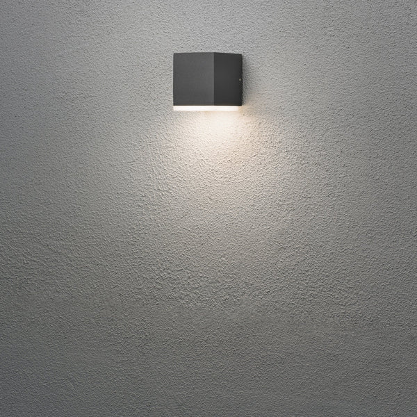 Monza Box IP54 Outdoor 6w LED Wall Light in Anthracite