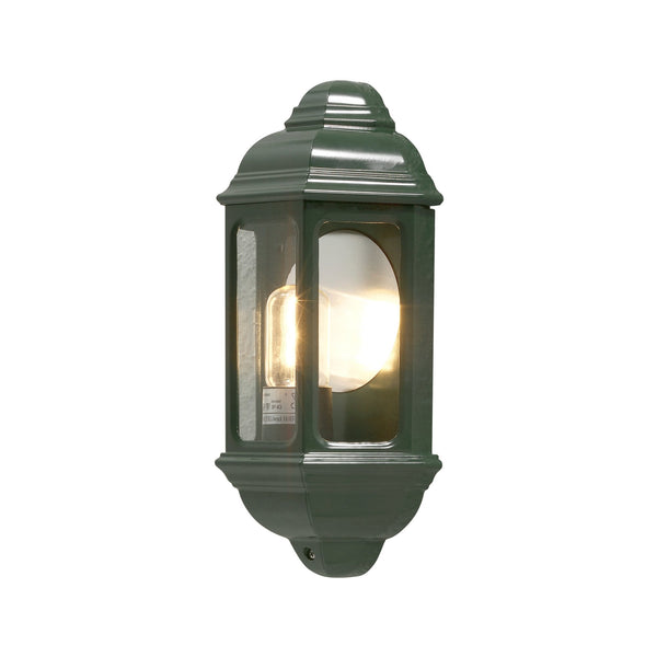 Cagliari IP43 Outdoor E27 Wall Light in Green