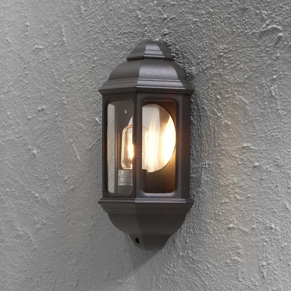 Cagliari IP43 Outdoor E27 Wall Light in Black