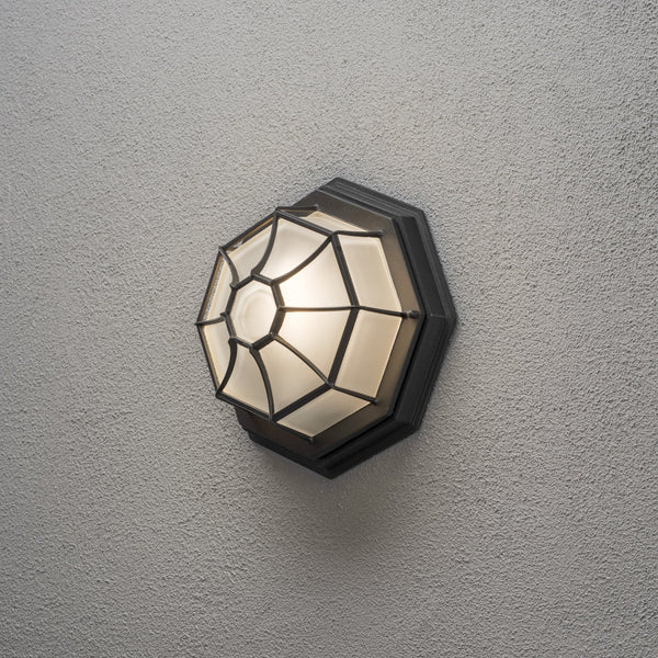 Web IP23 Outdoor E27 Wall or Ceiling Light in Black