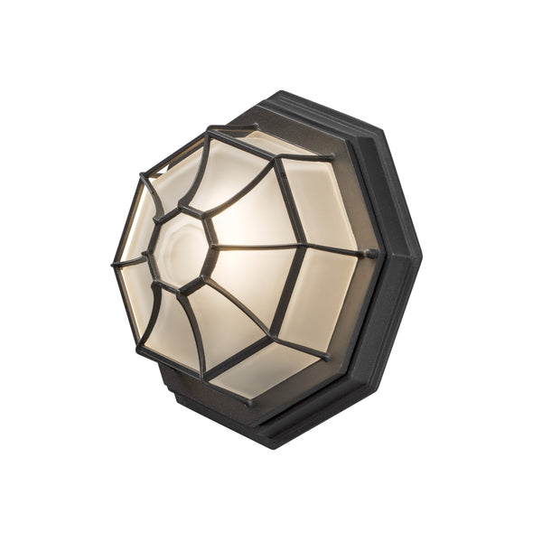 Web IP23 Outdoor E27 Wall or Ceiling Light in Black