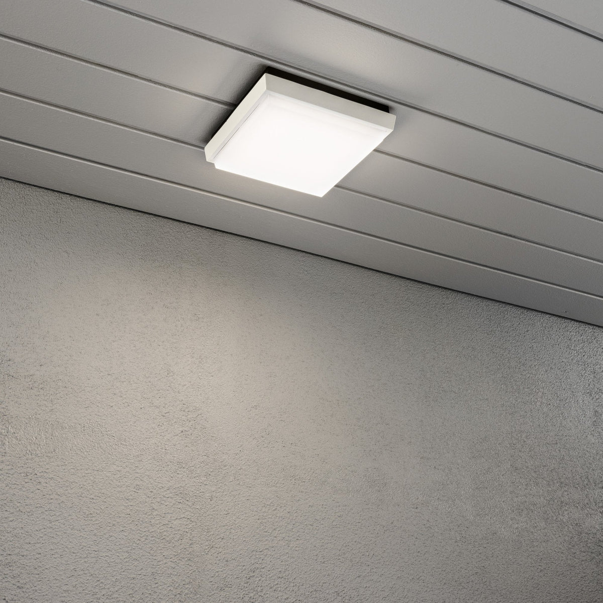 Cesena Square Outdoor IP54 10w LED Ceiling or Wall Light In White