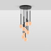 Alyssa Nine Drop G9 Cluster Pendant in Charcoal Grey
