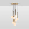 Alyssa Nine Drop G9 Cluster Pendant in Brass
