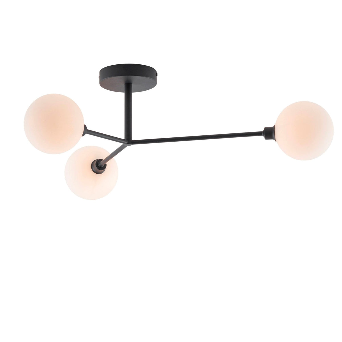 Houseof Alyssa IP44 Rated Three Lamp G9 Semi Flush in Charcoal Grey