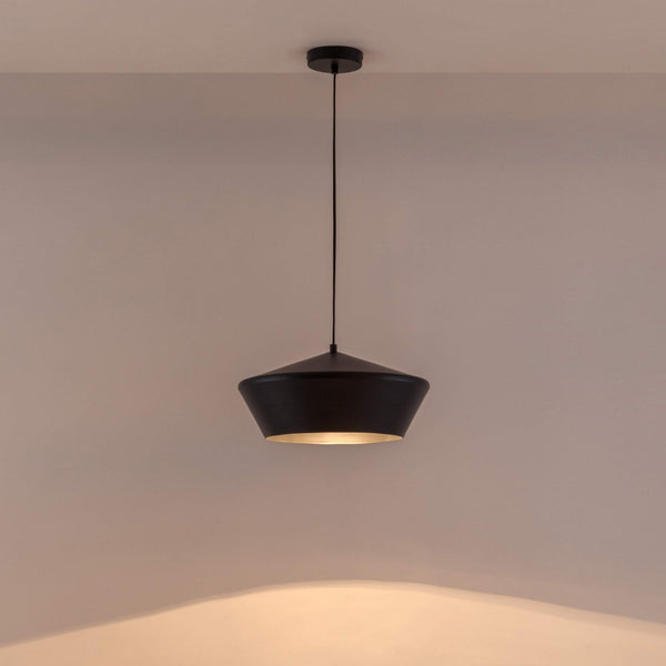 Bimini Wide E27 Pendant in Charcoal Grey