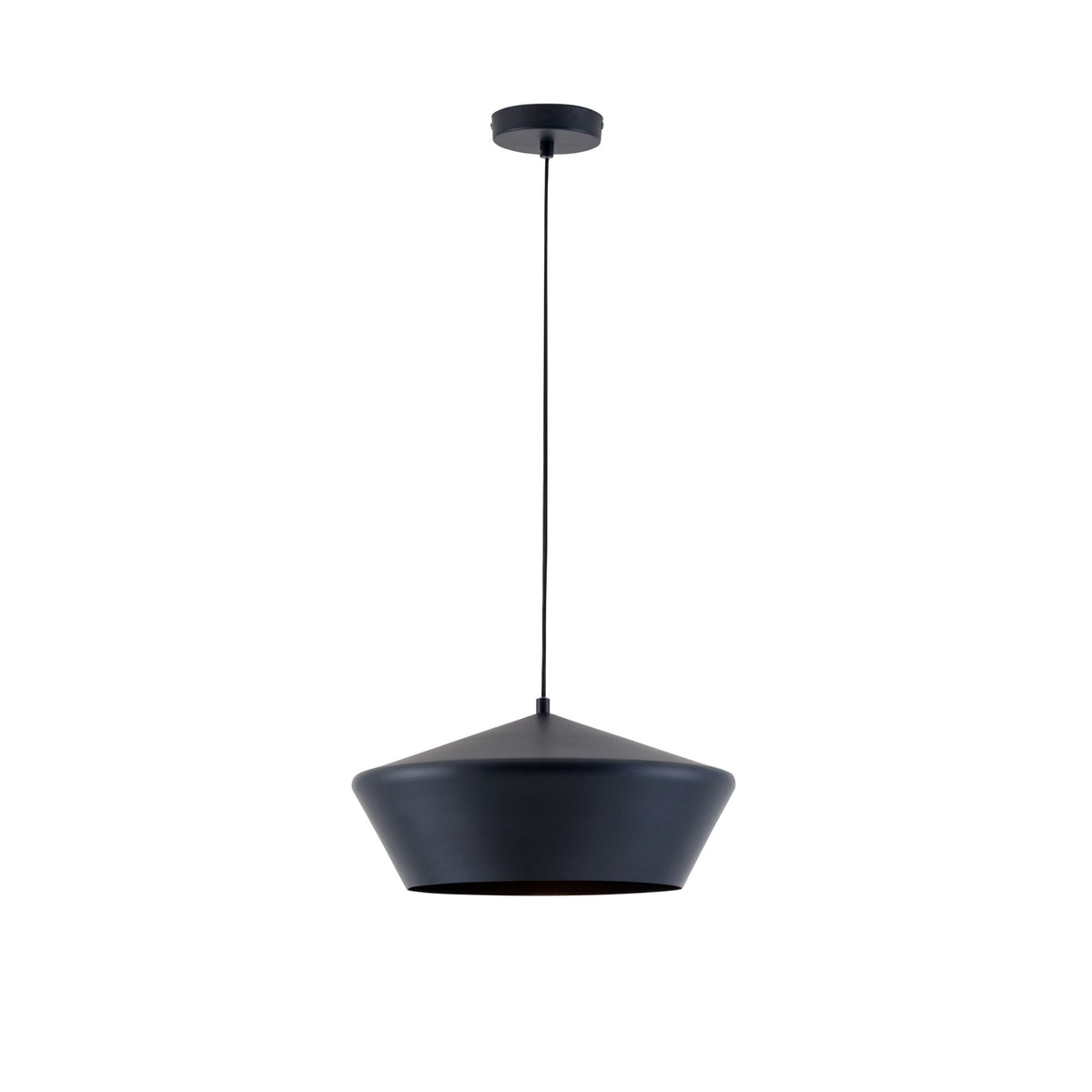 Bimini Wide E27 Pendant in Charcoal Grey