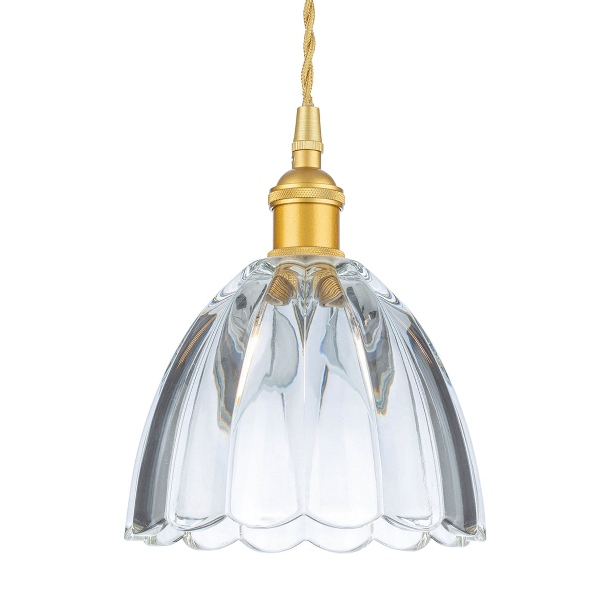 Wilshire 150 Pendant Light in Satin Gold with Clear Decorative Glass