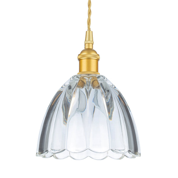 Wilshire 150 Pendant Light in Satin Gold with Clear Decorative Glass