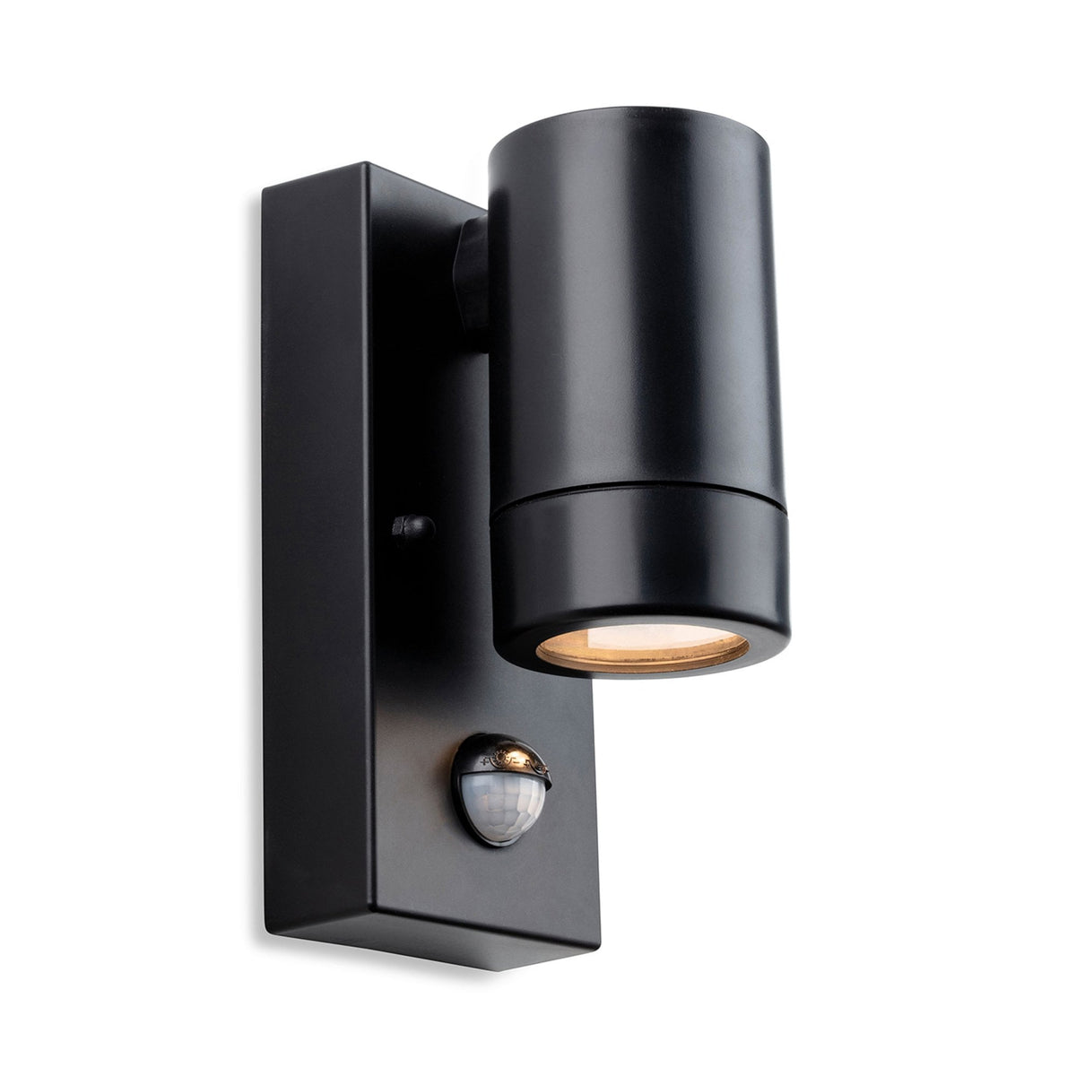 Ravel PIR LED Resin Coastal Exterior Down Wall Light in Black