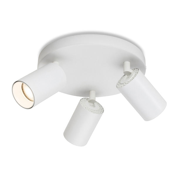 Max Round Ceiling Triple Spotlight in White