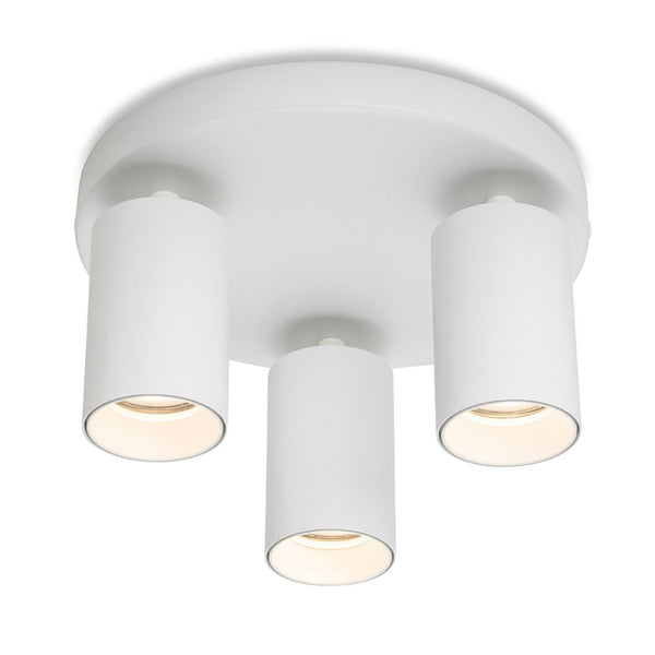 Max Round Ceiling Triple Spotlight in White