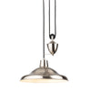 Suffolk Rise & Fall Pendant Light in Brushed Steel