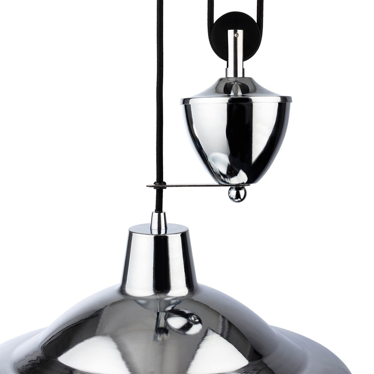 Suffolk Rise & Fall Pendant Light in Chrome