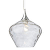 Titan Chrome Pendant Light with Wavey Clear Glass