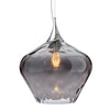 Titan Chrome Pendant Light with Wavey Smoked Glass