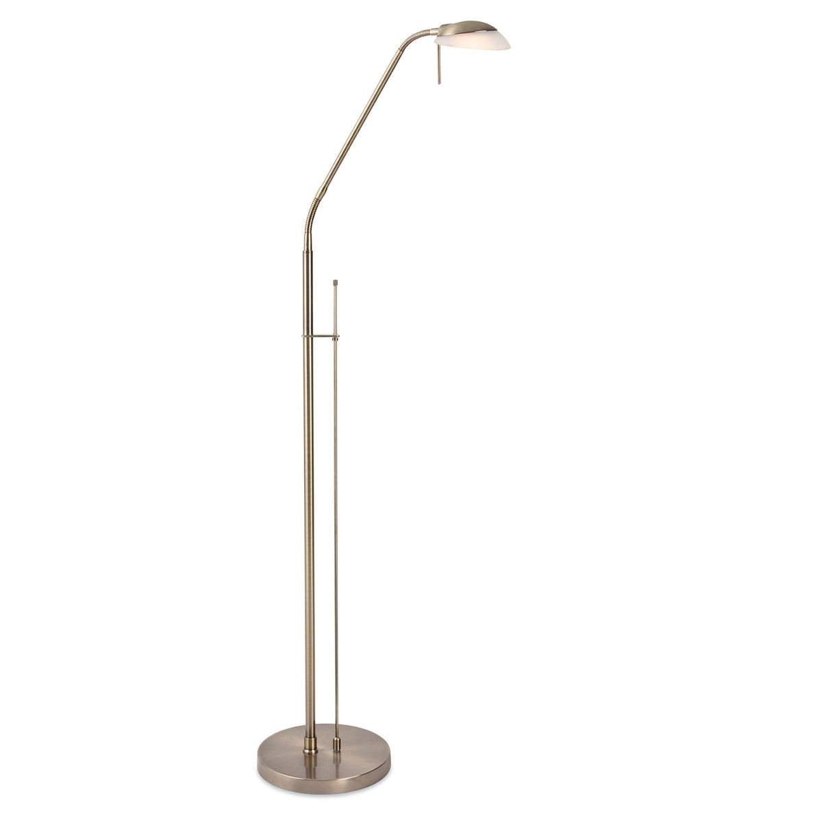 Madrid Dimmable LED Floor Lamp in Antique Brass
