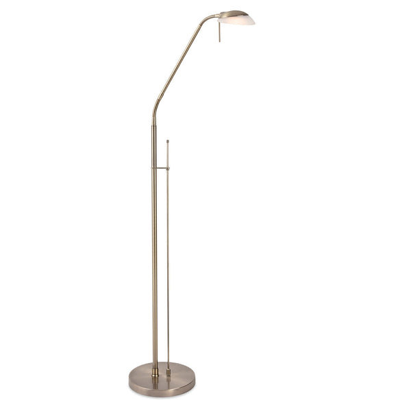 Madrid Dimmable LED Floor Lamp in Antique Brass