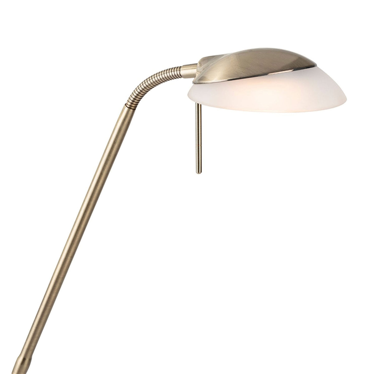 Madrid Dimmable LED Floor Lamp in Antique Brass