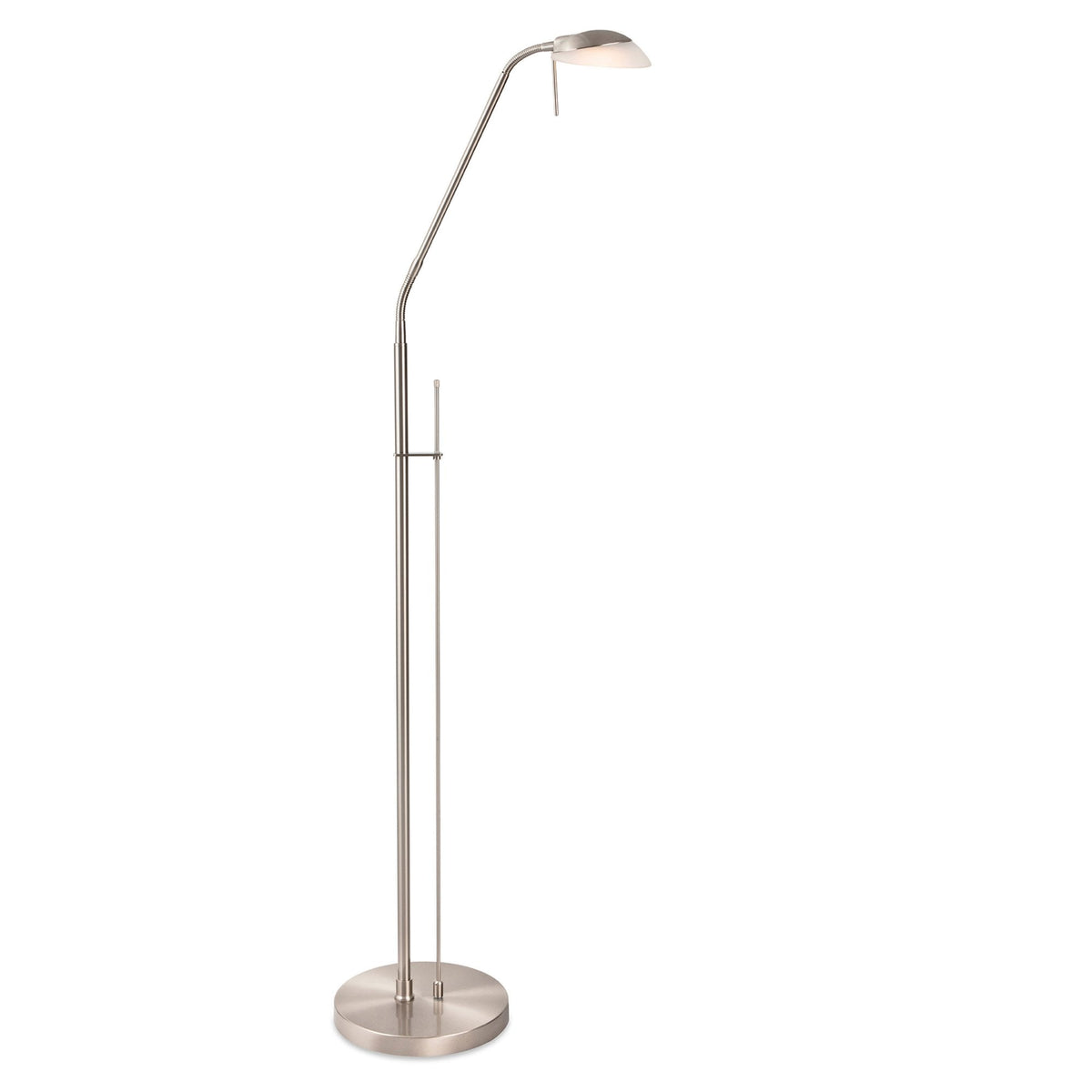 Madrid Dimmable LED Floor Lamp in Brushed Steel