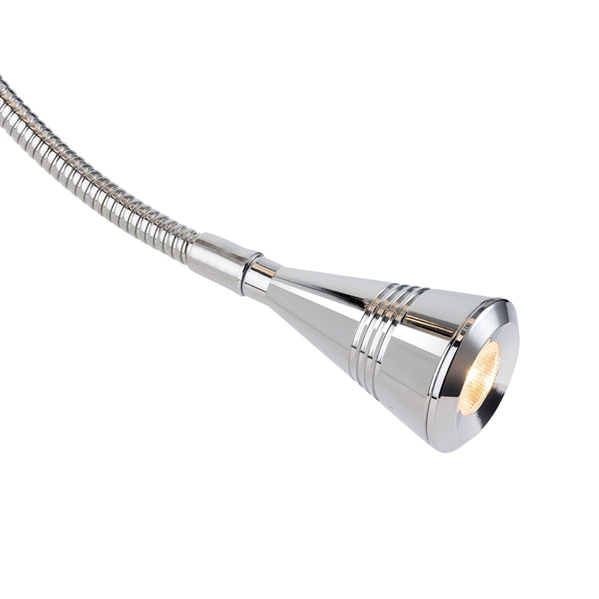 Grand Wall Light with LED Reader in Chrome with Cylindrical Cream Shade