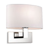 Webster Wall Light in Chrome with Oval Cream Shade