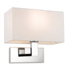 Raffles Wall Light in Chrome with Rectangular Cream Shade