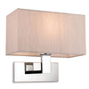 Raffles Wall Light in Chrome with Rectangular Oyster Shade