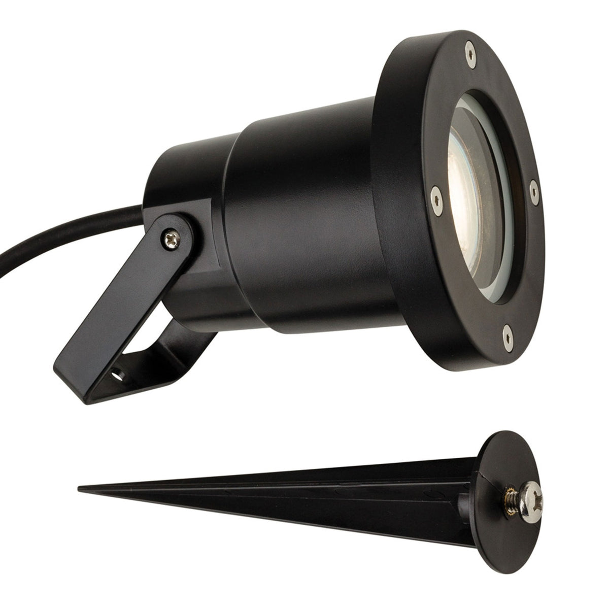 Monza Coastal IP54 Wall or Spike Light in Black